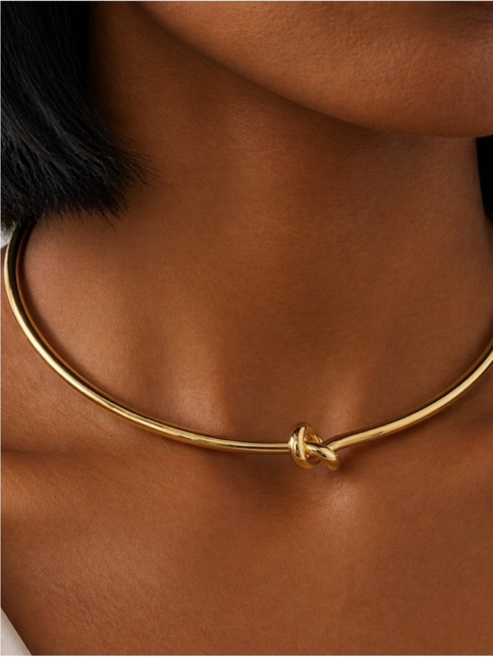 New! Fischer Gold Knot Cuff Necklace (3020) NWOT